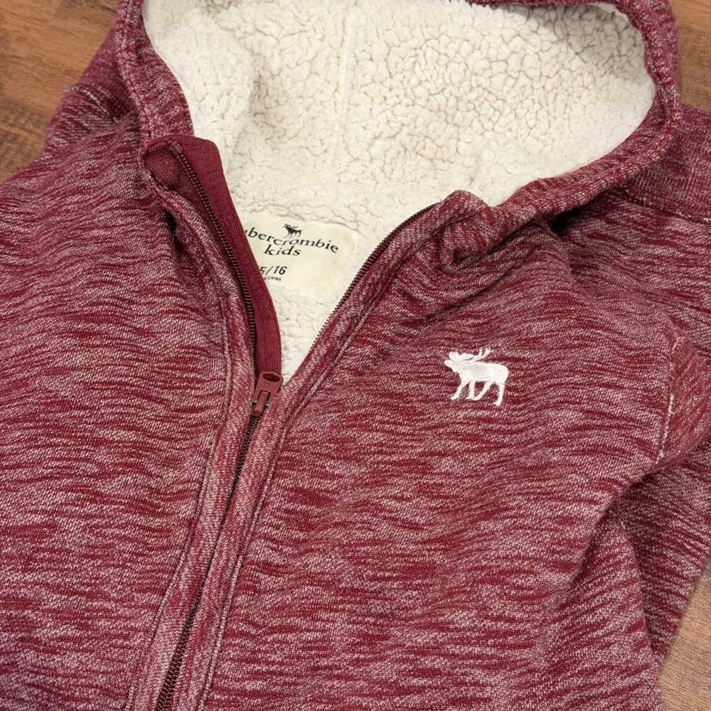 Abercrombie & Fitch Kids Burgundy Zip-Up Hoodie